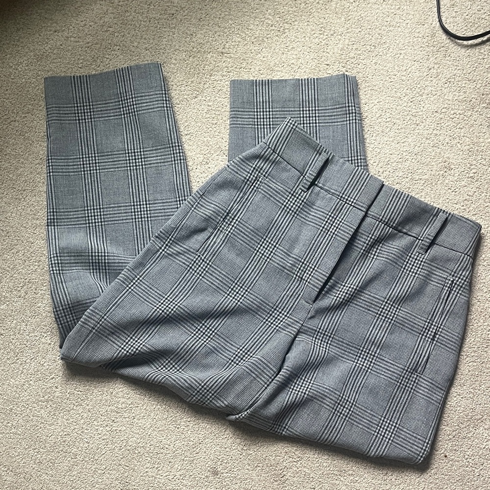 Aritzia Wilfred Black and White Checkered Pants